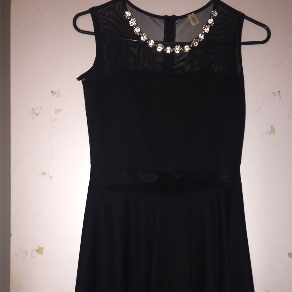 Black Bejeweled mini dress